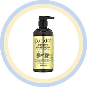 Bottle of Pura Dor Shampoo