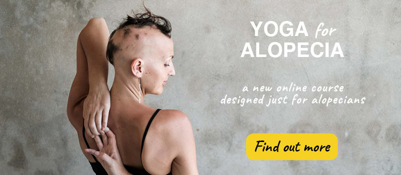 Yoga for alopecia advert