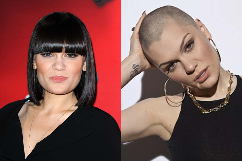 Jessie J rocking a shaved head