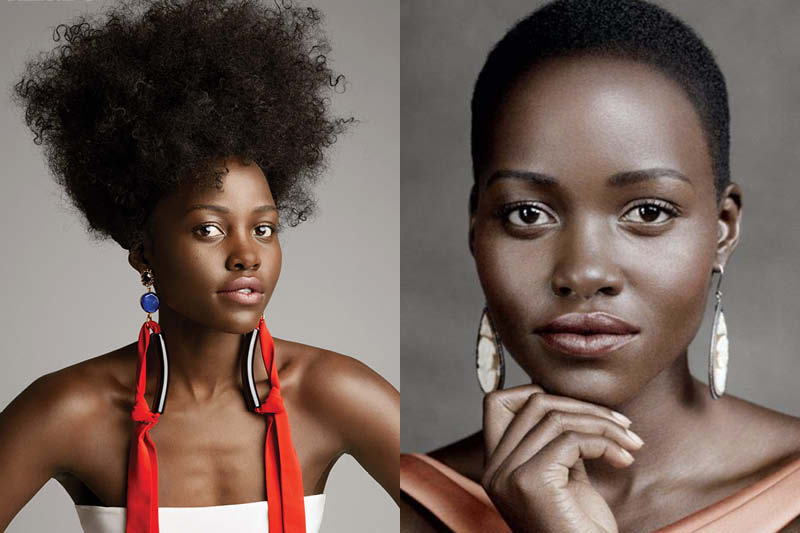 Lupita Nyong'o with shaved head