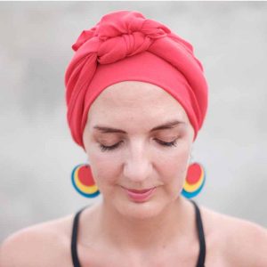 Colourful Silk Print Head Wrap For Hair Loss