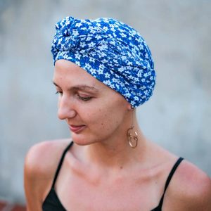 Colourful Silk Print Head Wrap For Hair Loss