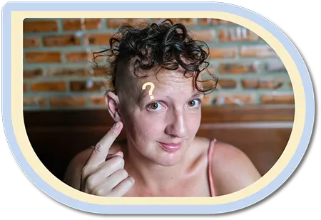 Girl with missing eyebrow