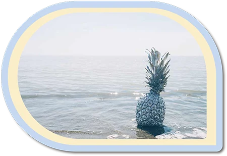 Pineapple at beach