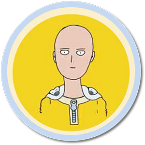 bald anime character one punch man