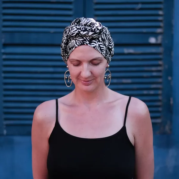 Zebra Linen Headscarf