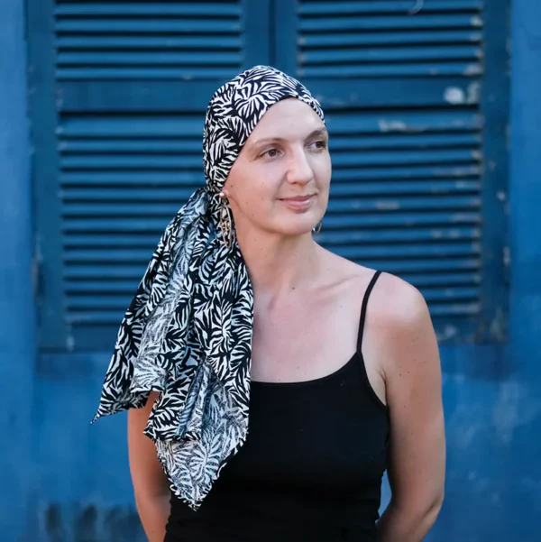 Zebra Linen Headscarf Pirate Style