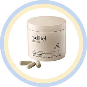 A photo of Wellebl Hair Supplements Bottle