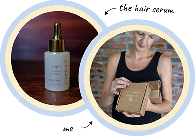 Emma opening vegamour hair serum box