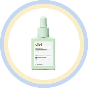 Bottle of divi hair serum